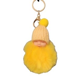 Keychain Cute Fluffy Plush Mini Doll Keychain For Women Bags Key Ring Gift Decor